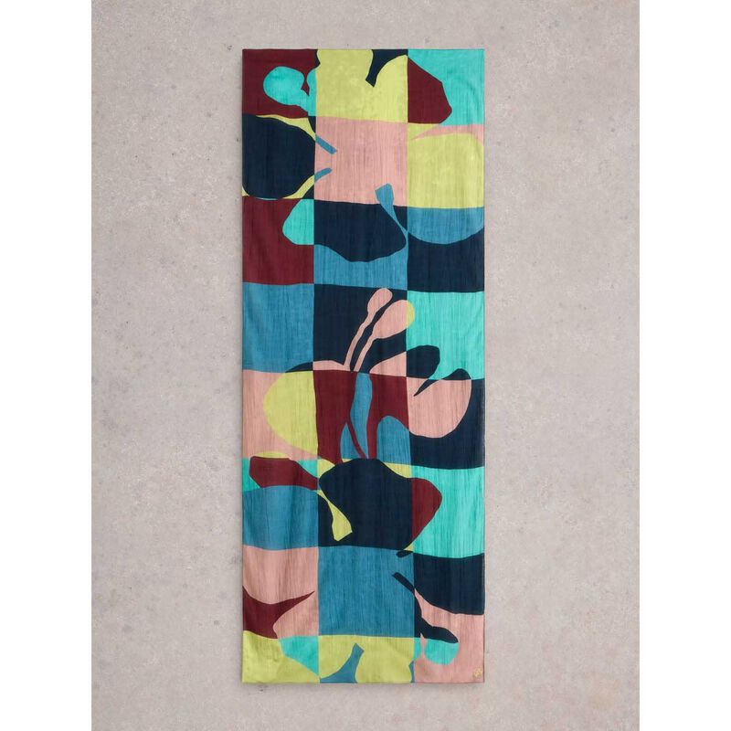 White Stuff Patchwork Floral Scarf image number 2